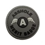 TPB A Hole Merit Badge Grey PVC Patch