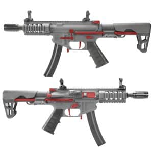 King Arms PDW 9mm SBR Shorty - Grey and Red LTD Edition