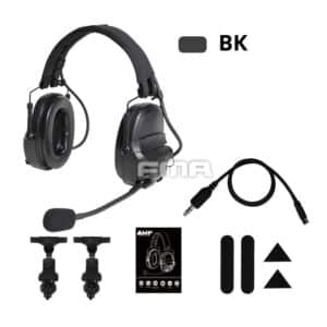 FMA FCS AMP Tactical Headphones Black