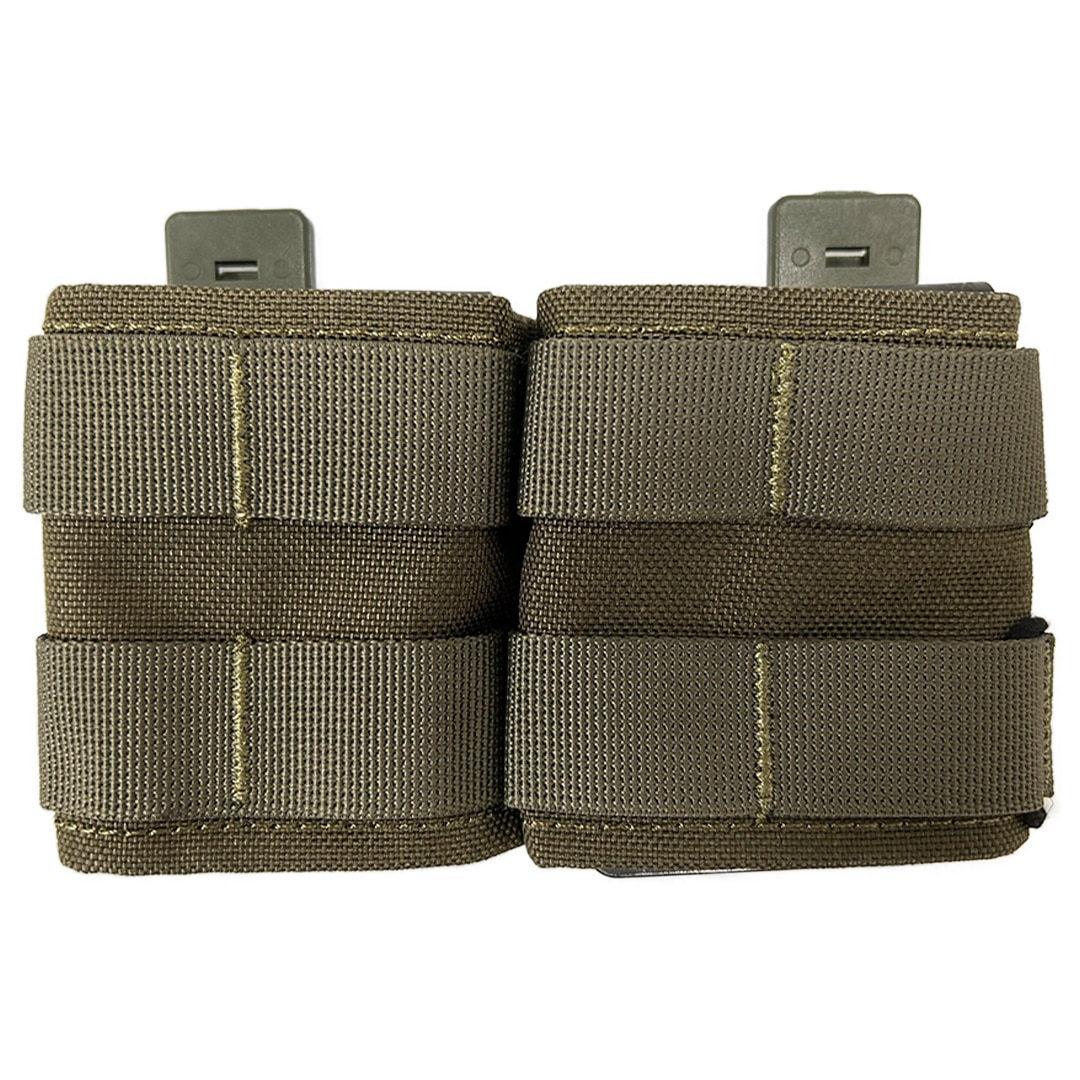 WBD Double S Tak . Magazine Pouch With Retention (Various Colours) ranger green front