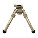 Tak Tak V Series Bipod with Rotation and Extending Legs atlas open tan