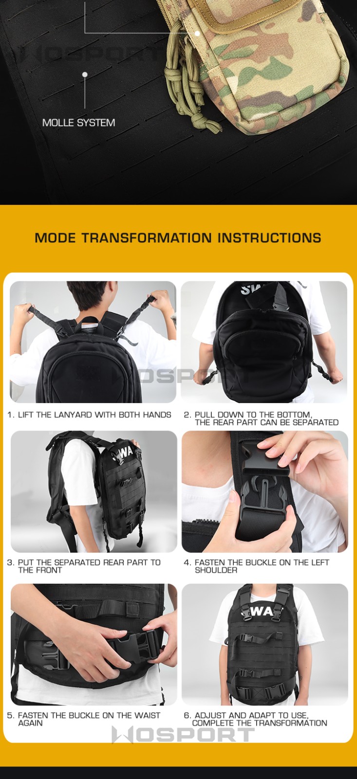 Dual-Purpose Tactical Backpack & Vest