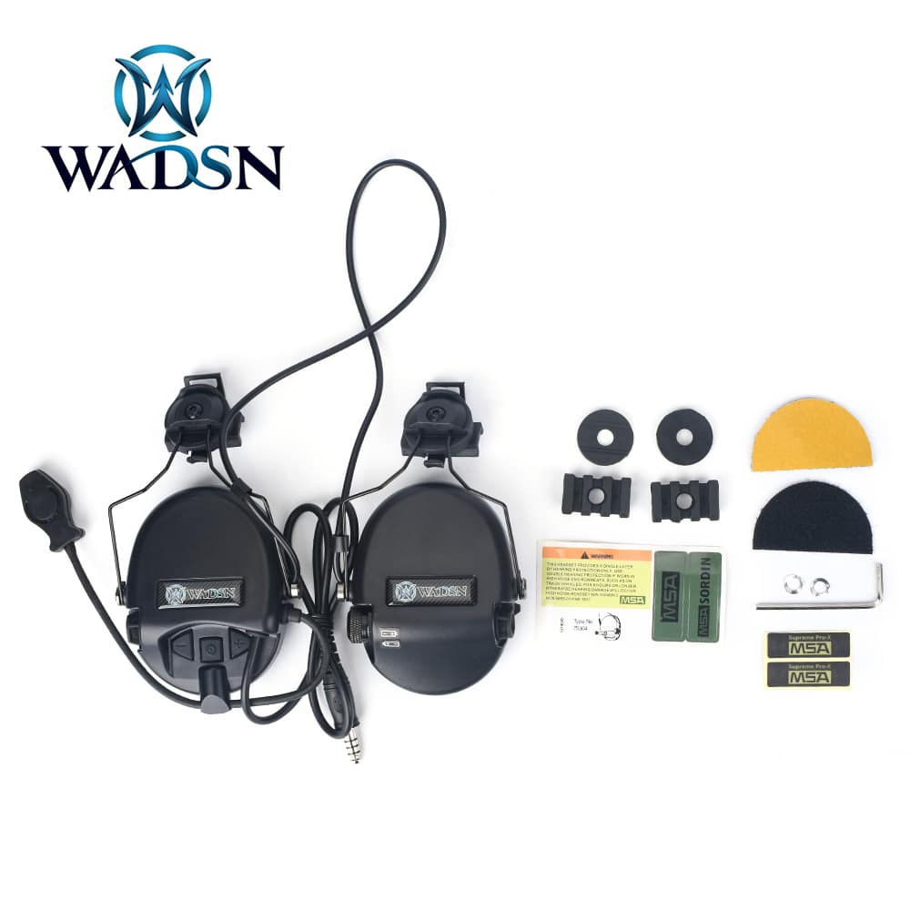 Wadsn Noise Canceling Headset With Helmet Adapter - Black