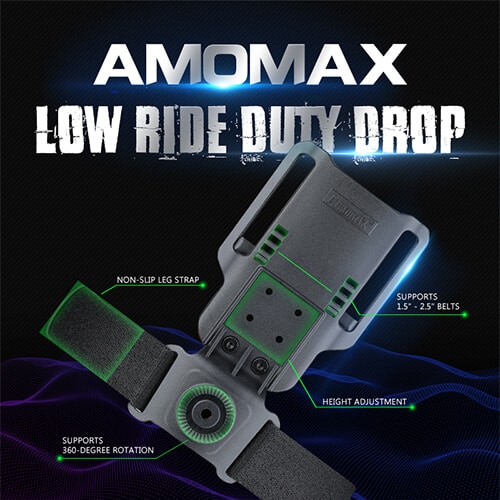 Amomax Low Ride Duty Drop Holster Attachment  - Black