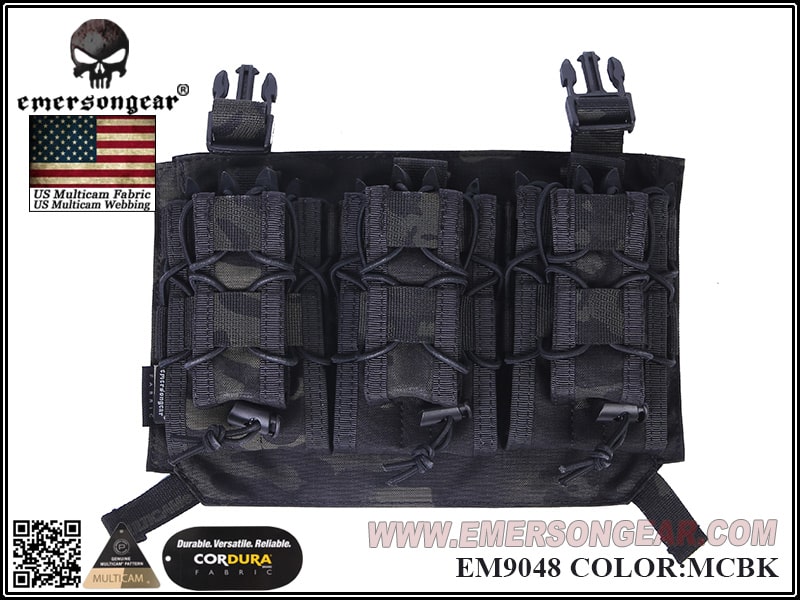 Emerson Fast Clip Panel 1INCH For?APC Vest - Multicam Black