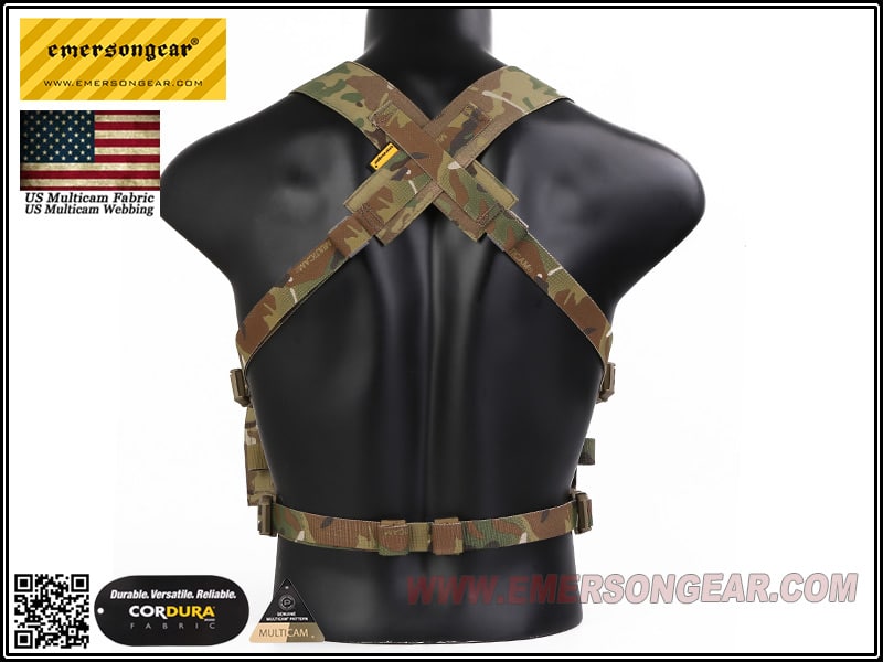 Emersongear D3CRM chest rig X-harness kit - Multicam Black