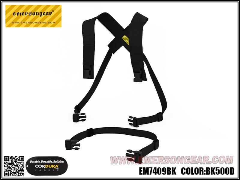 Emersongear D3CRM chest rig X-harness kit - Black
