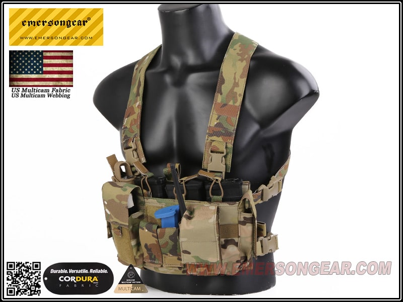 Emersongear D3CRM chest rig X-harness kit - Black