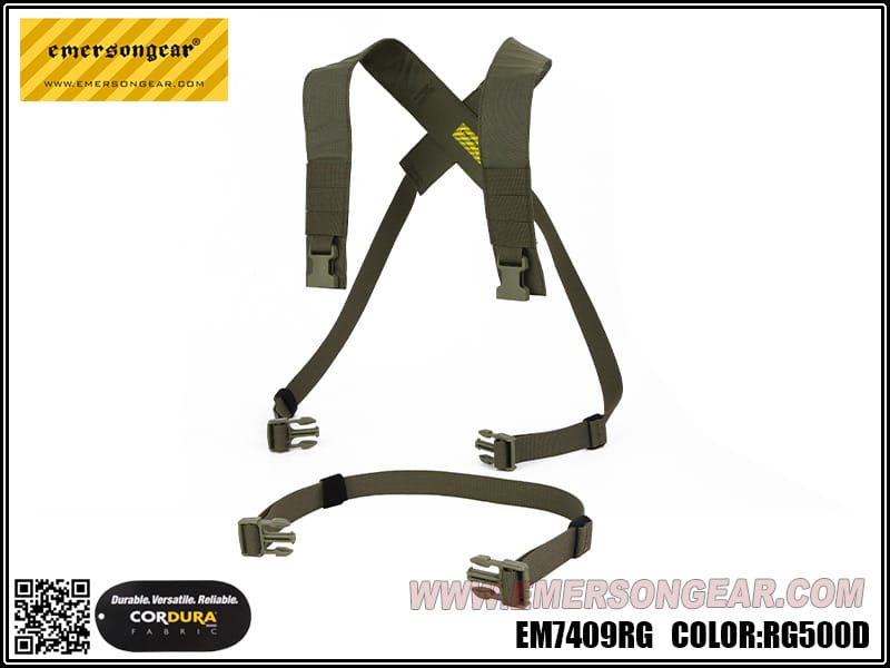 Emersongear D3CRM chest rig X-harness kit - Ranger Green