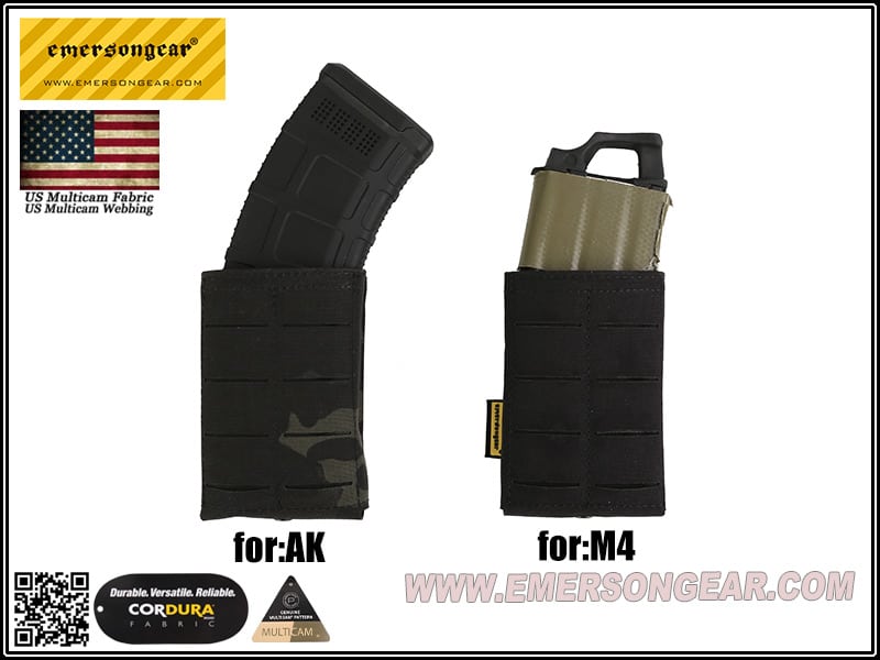 Emerson Gear LCS Rifle Magazine Pouch For：5.56/7.62mm (Wolf Grey)