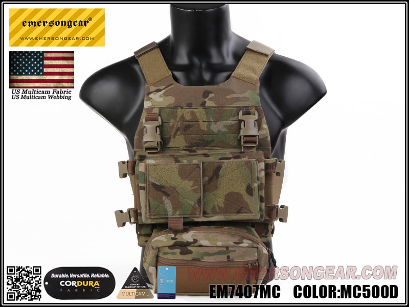 Emerson FCS Style Vest W/MK Chest Rig (Coyote)