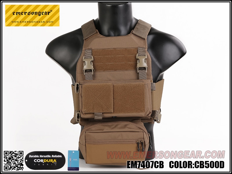 Emerson FCS Style Vest W/MK Chest Rig (Coyote)