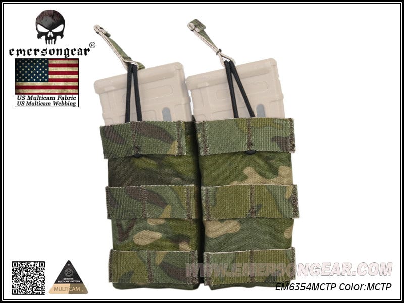 Emerson Modular Open Top Double MAG Pouch For 5.56 - Multicam Tr