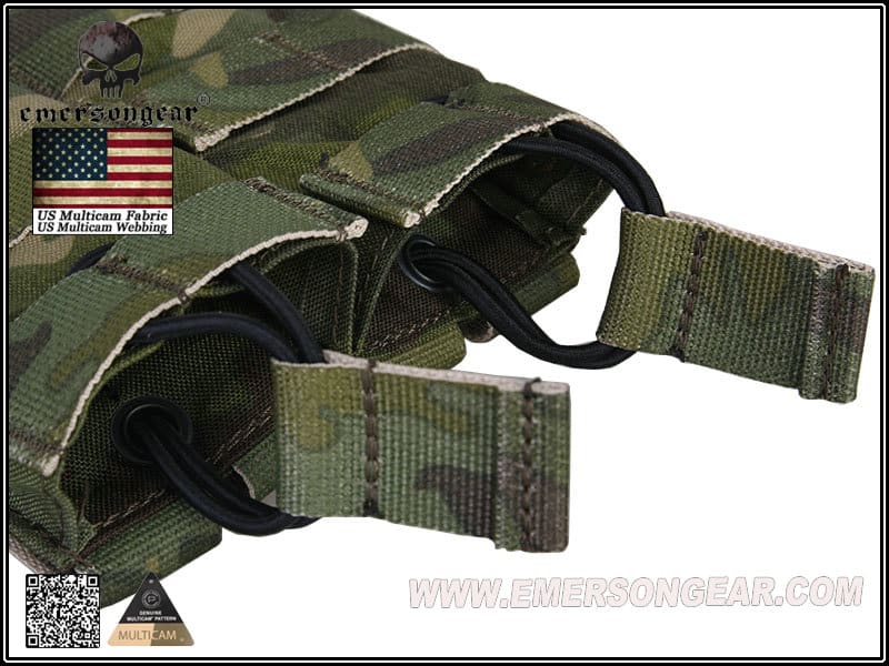 Emerson Modular Open Top Double MAG Pouch For 5.56 - Multicam Tr