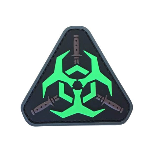 TPB Biohazard triangle morale patch (Green/Black)