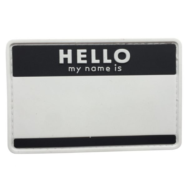 TPB Hello My Name Is PVC Patch -  Black
