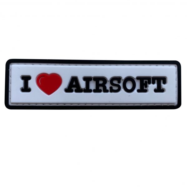 TPB I Love Airsoft PVC Patch - White