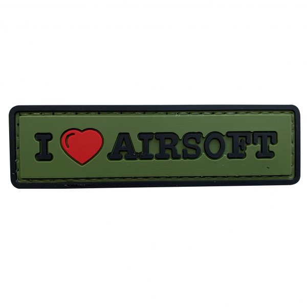 TPB I Love Airsoft PVC Patch - Green