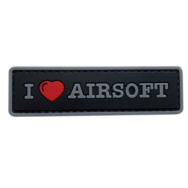 TPB I Love Airsoft PVC Patch - Black