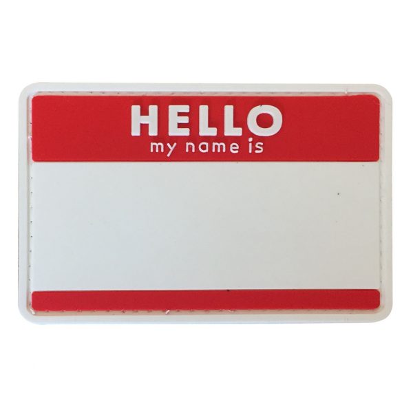 TPB Hello My Name Is PVC Patch -  Red