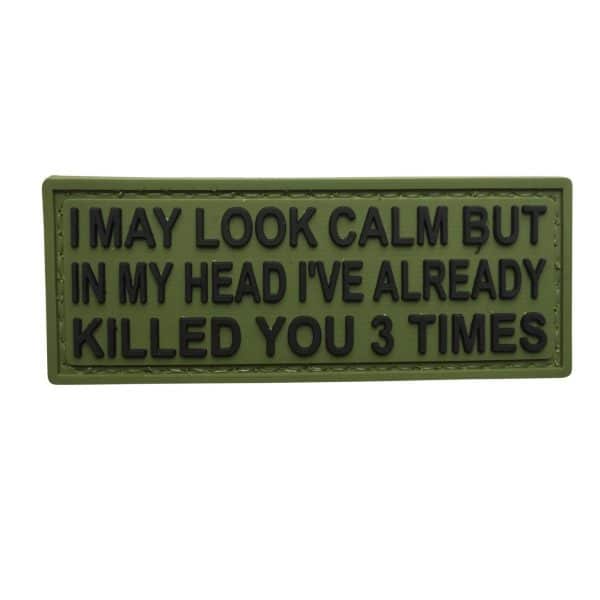 TPB I May Look Calm PVC Patch - Green