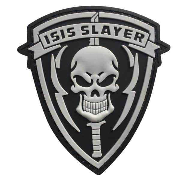 TPB ISIS Slayer Skull Shield PVC Patch - White