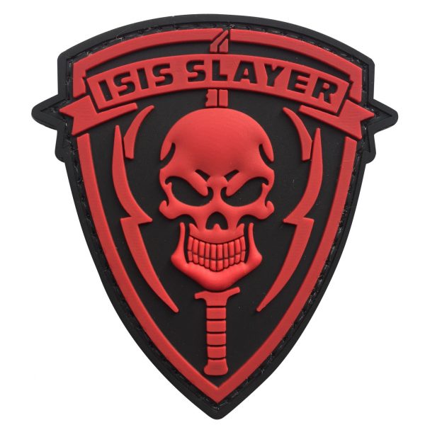 TPB ISIS Slayer Skull Shield PVC Patch - Red