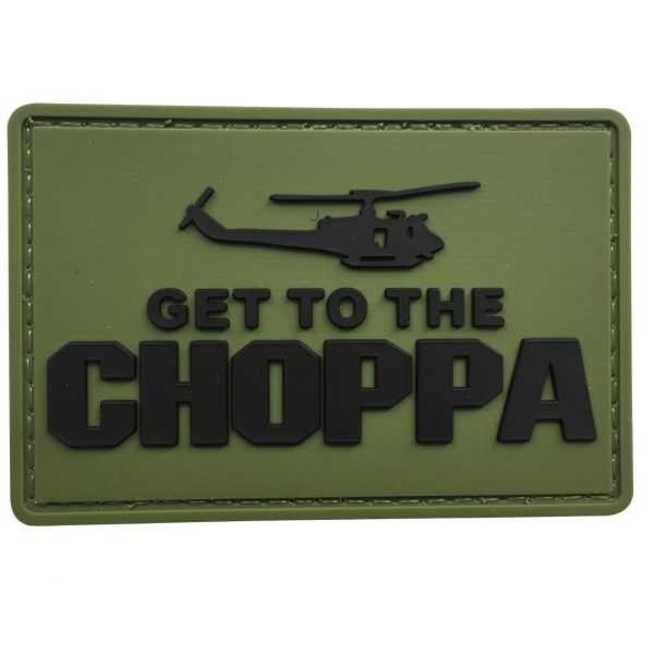 TPB Get To The Choppa Helicopter PVC Patch - Green