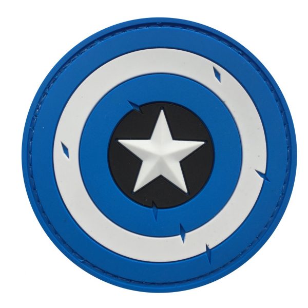 Battleworn Caps Shield PVC Patch - Blue