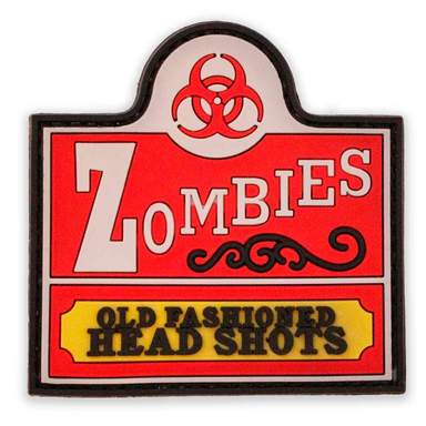 TPB Zombies Old Fashioned Headshots PVC Patch