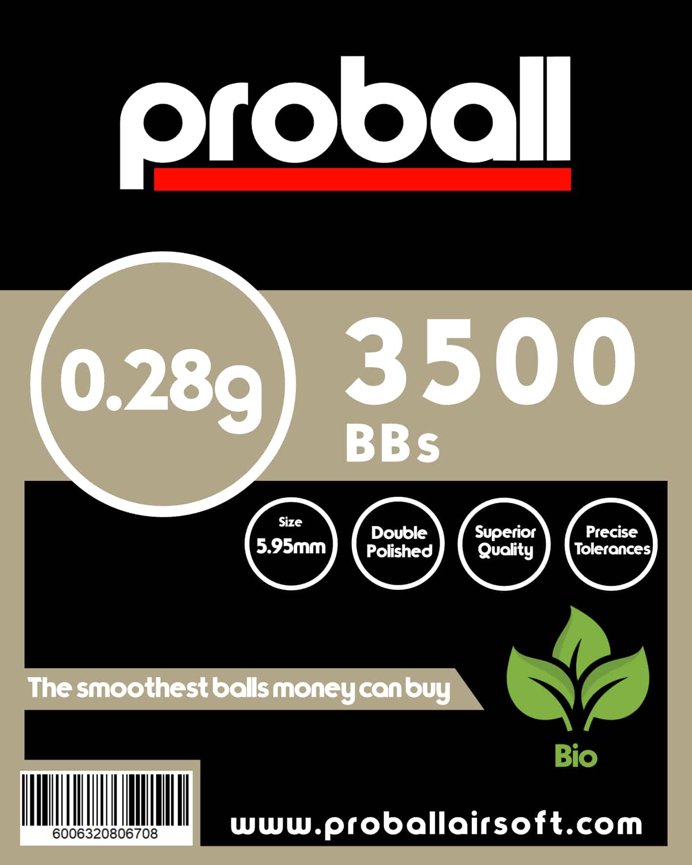 Proball 0.28g  Biodegradable BBs 1kg Bag