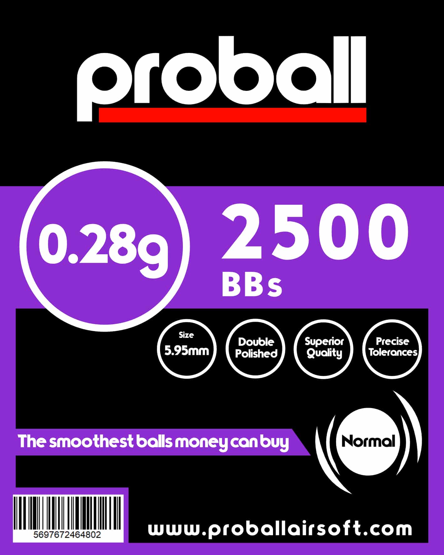 Proball 0.28g high grade bag of 2500