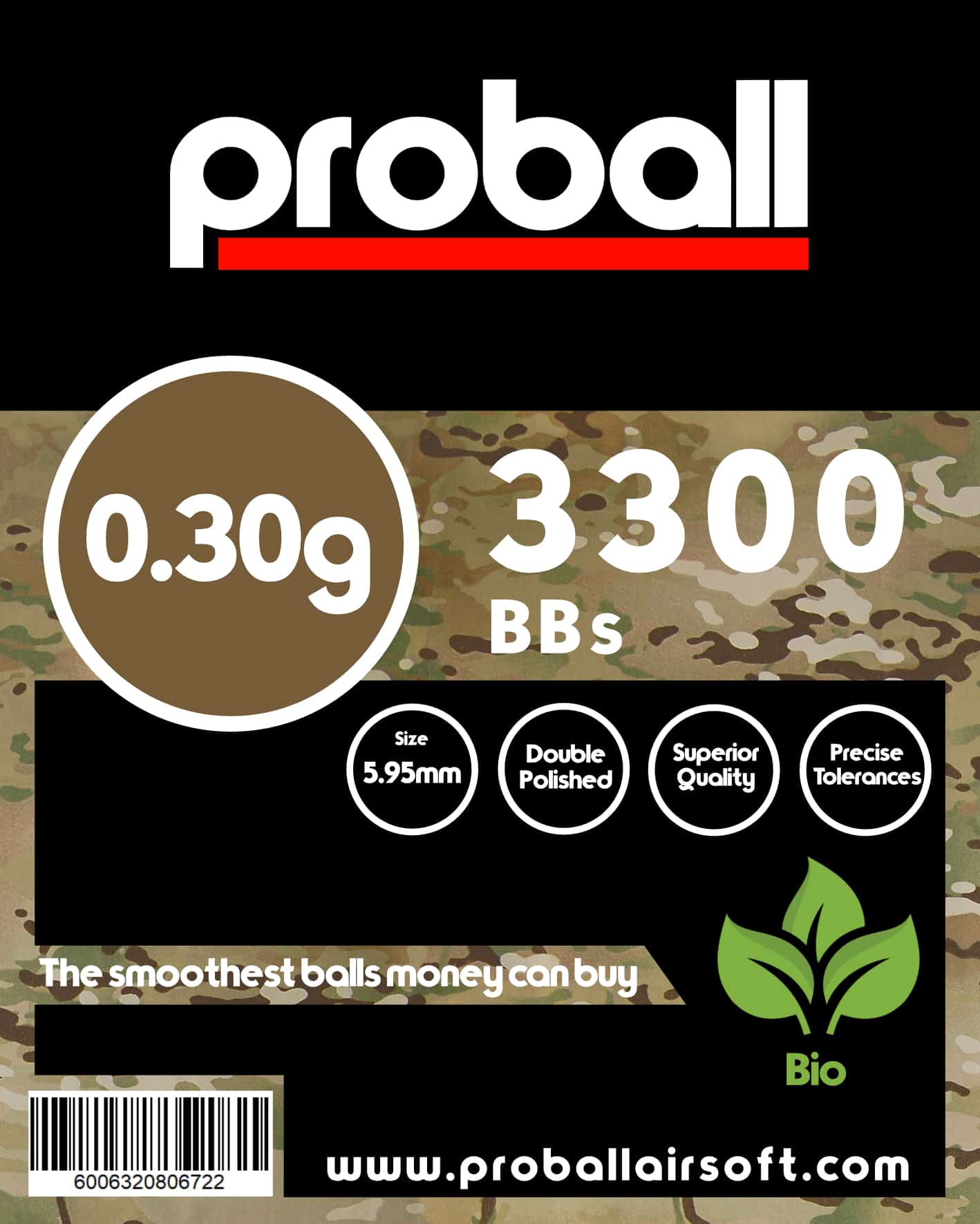 Proball 0.30g  Biodegradable BBs 1kg Bag