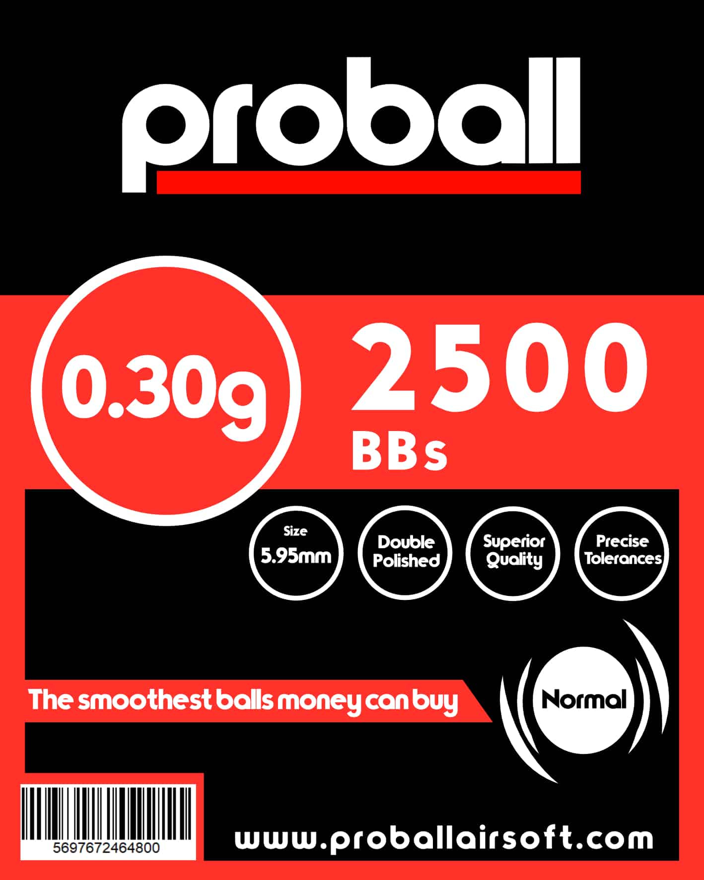Proball 0.30g high grade bag of 2500
