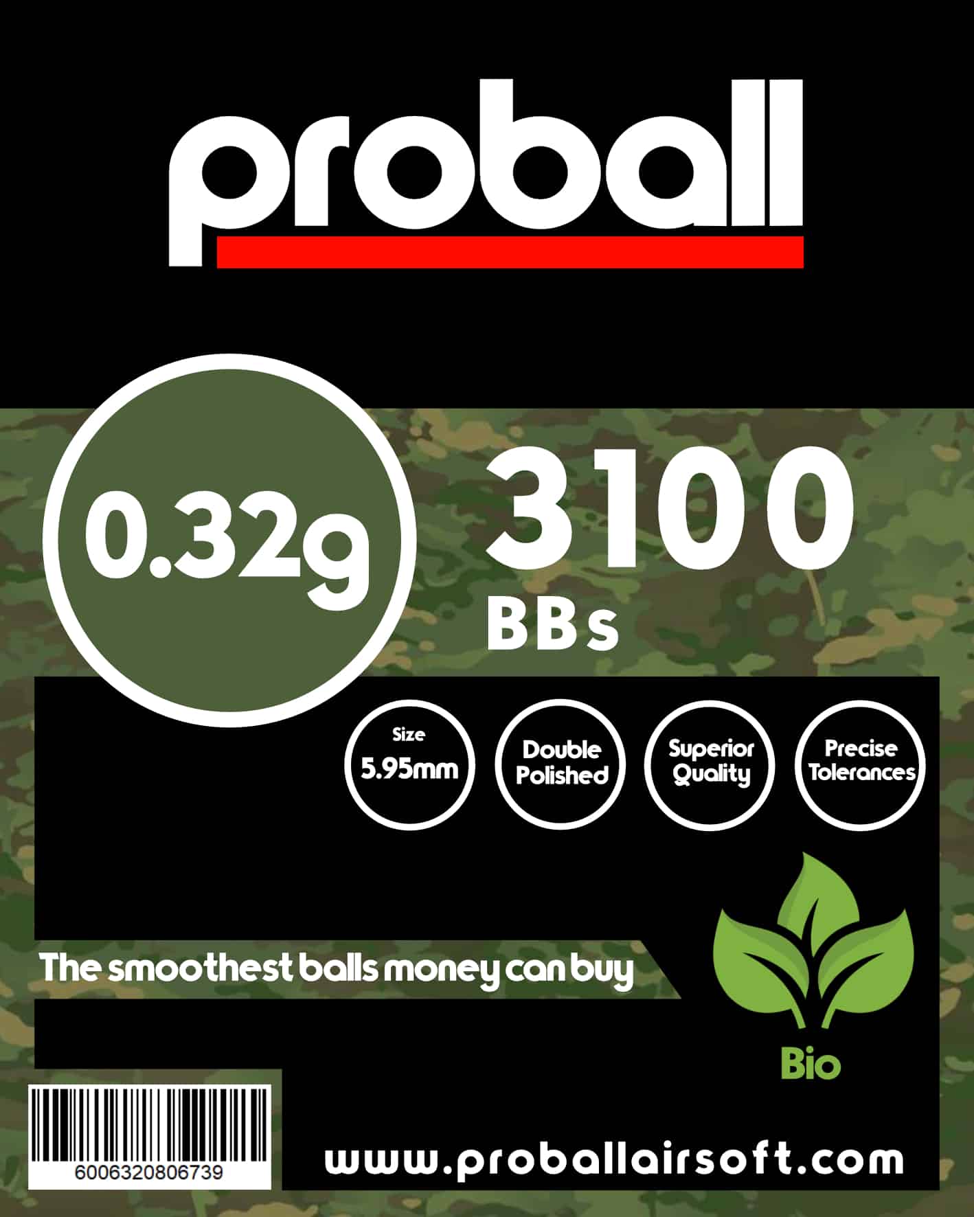 Proball 0.32g  Biodegradable BBs 1kg Bag