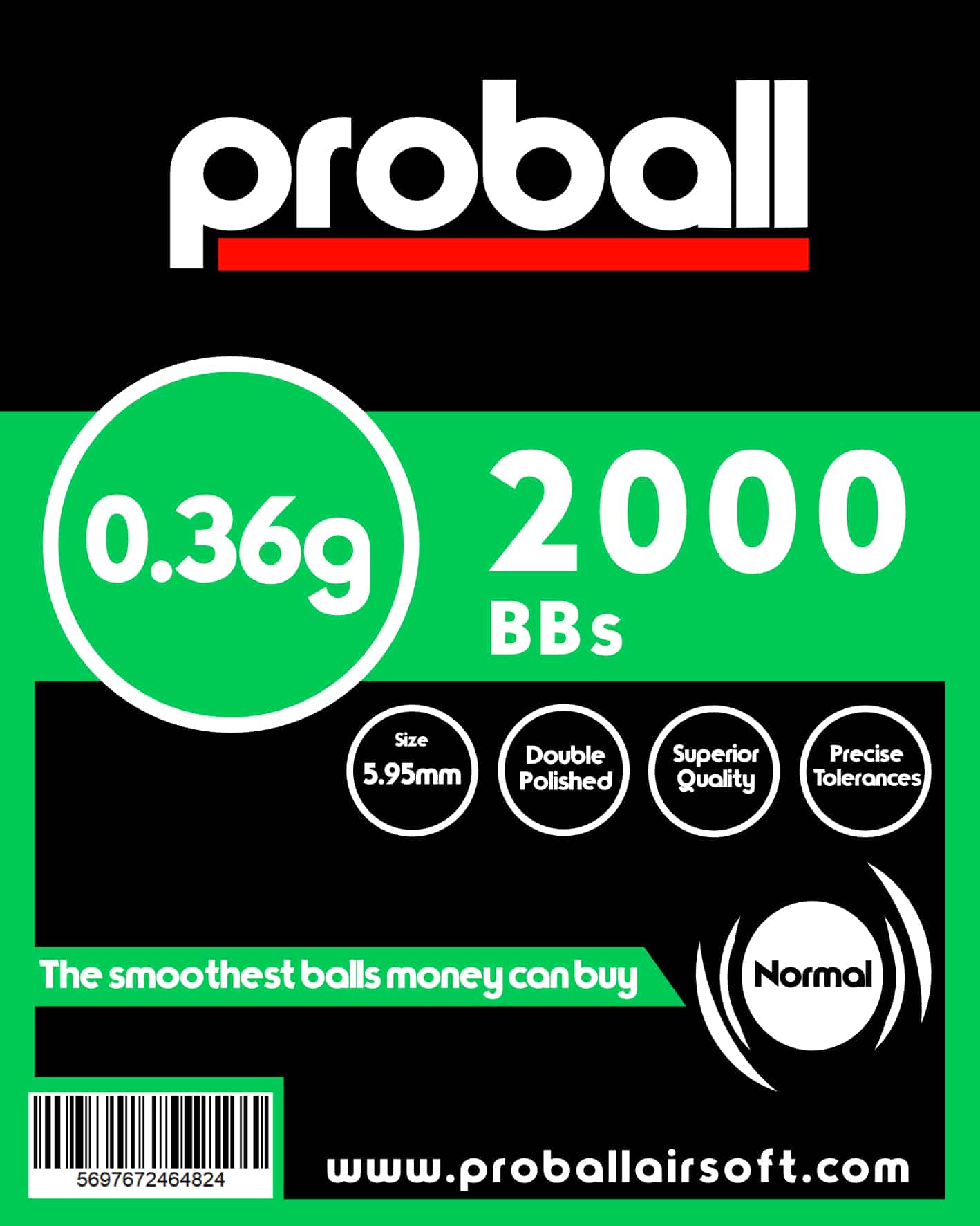 Proball 0.36g high grade bag of 2000