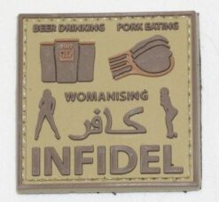 TPB Beer drinking, pork eating, womanising Infidel patch (Tan)