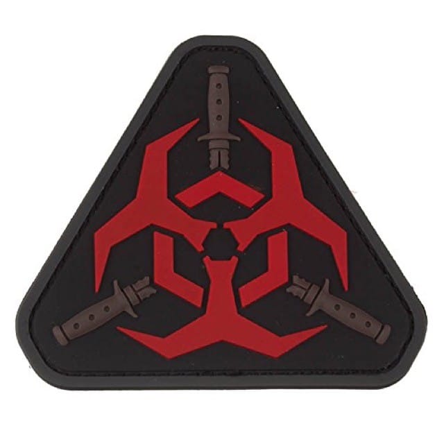 TPB Biohazard triangle morale patch (Red/Black)
