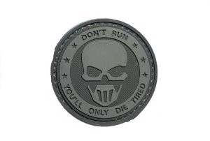 Don't run, you'll only die tired patch (Black)