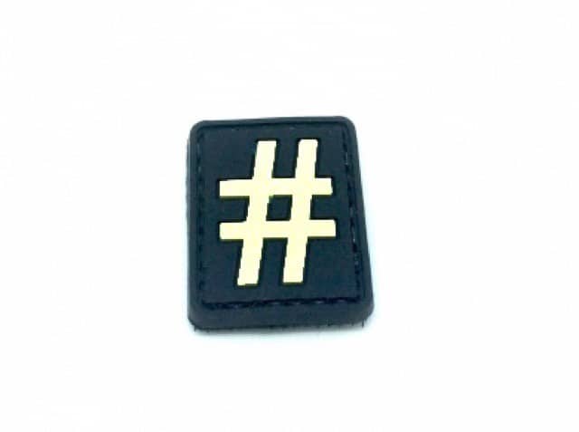 Hashtag '#' small patch white