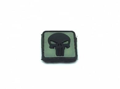 Punisher skull small glow in the dark patch (Green)