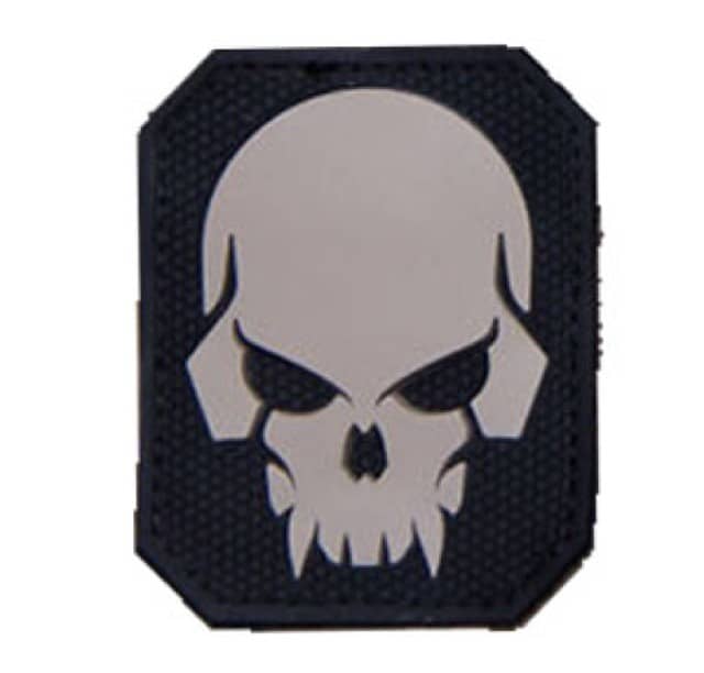Large pirate skull velcro morale patch