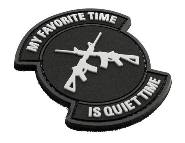My favourite time is quiet time patch (Black)