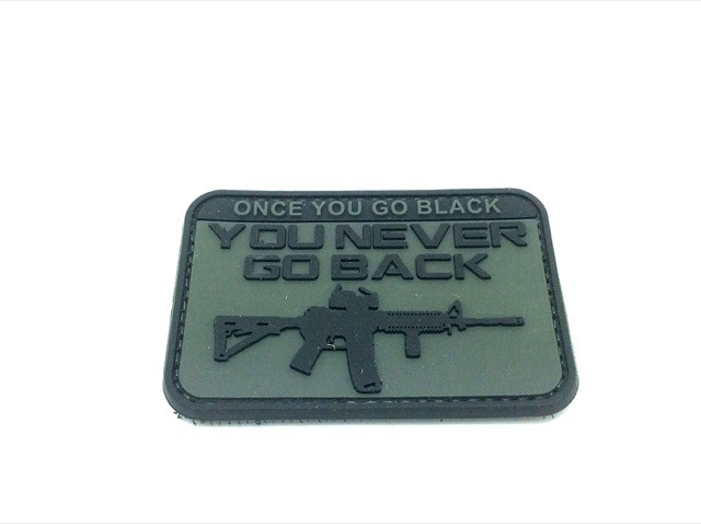 Once you go black, you never go back patch (Green)
