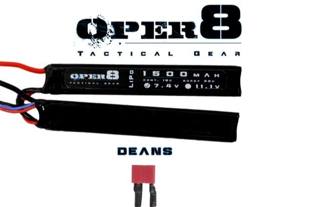 Oper8 7.4v Lipo Cranestock 1500MAH - Deans