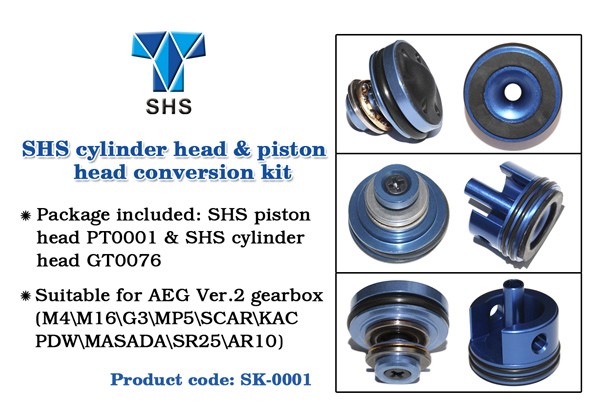 SHS Aluminium silent piston head & cylinder head set v2