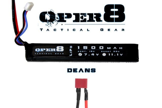 Oper8 7.4v Lipo Stick 1500MAH - Deans