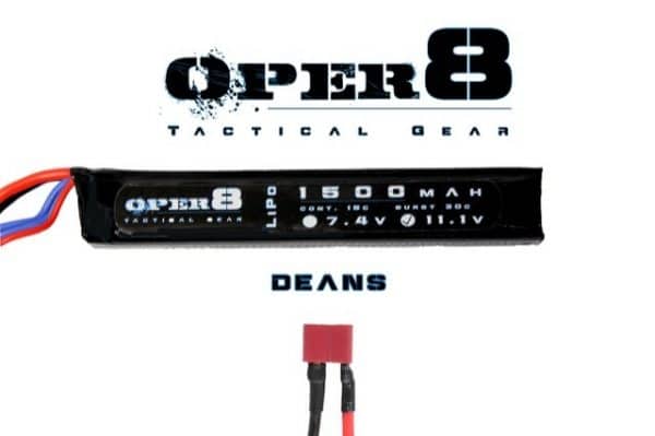 Oper8 11.1v 1500MAH LiPo Stick - Deans