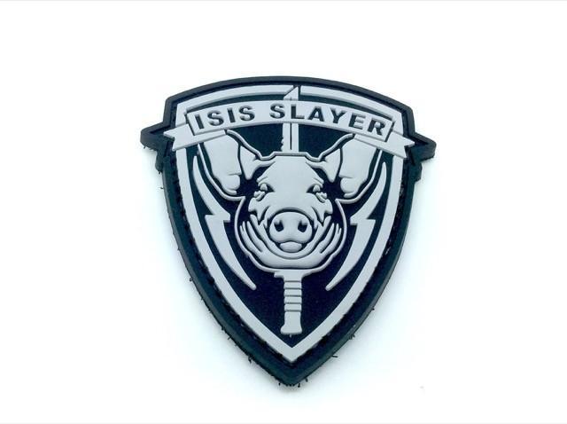ISIS Pig Slayer pig morale patch (Black)