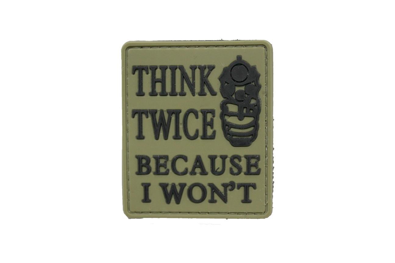 Think Twice Because I Won't (Tan) Morale Patch